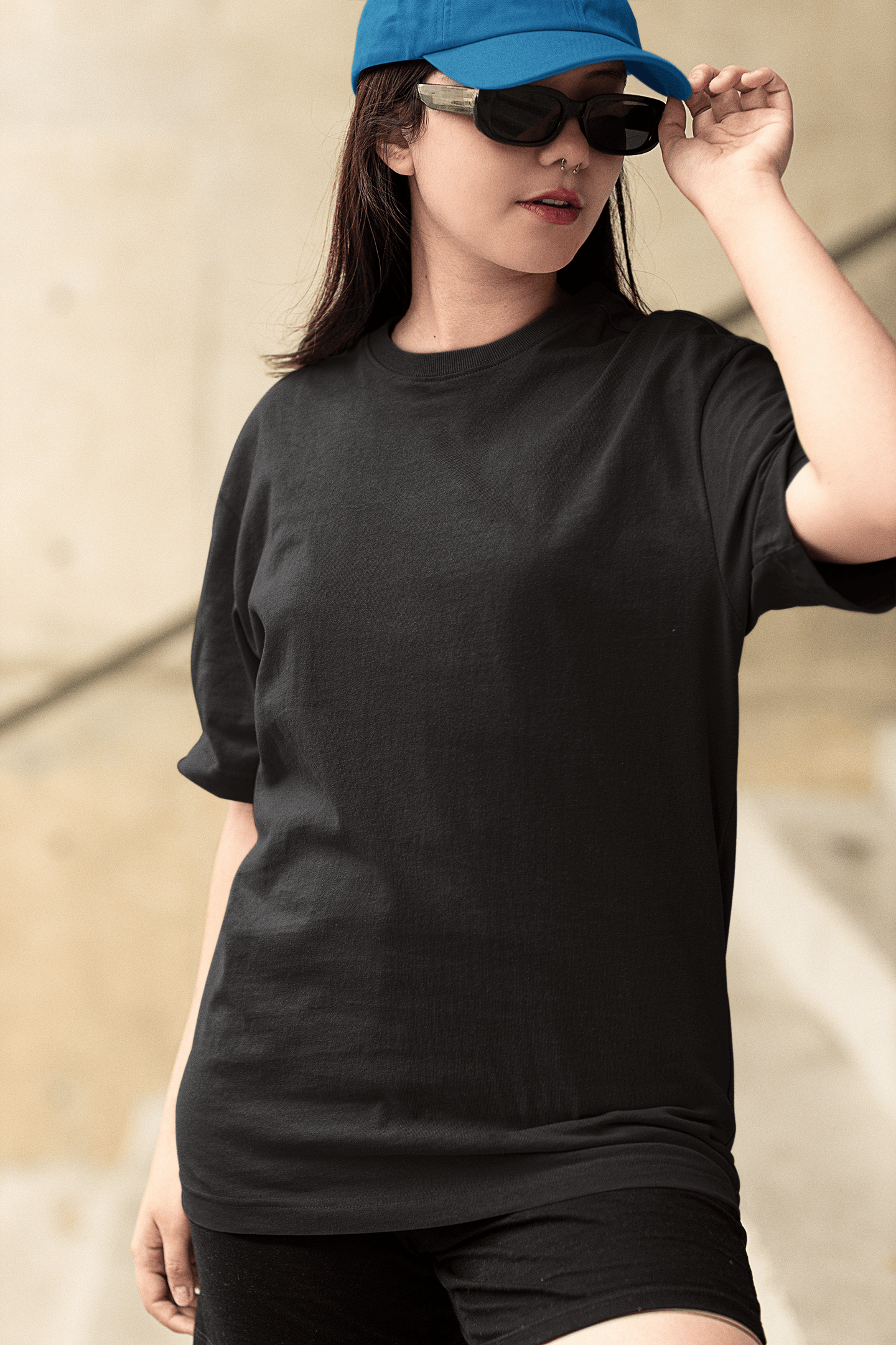 ARTISTIC Premium Oversized Women's Round Neck Pure Cotton T-Shirt